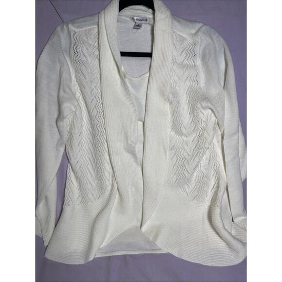 Croft and Barrow Women's Size Med 1Piece Faux Cardigan and Tank Sweater - EUC - Picture 1 of 6